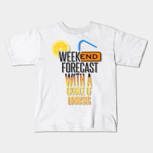 'Weekend Forecast Camping Drinking' Alcohol Gift Kids T-Shirt